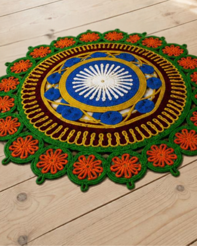 Handcrafted Jute Round Floor Rug