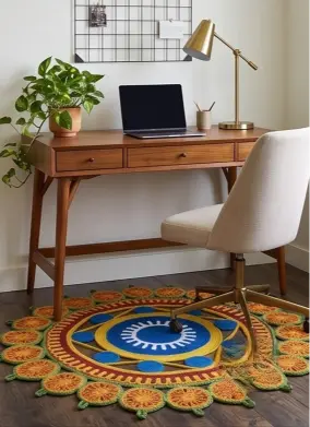Handcrafted Jute Round Floor Rug