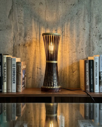Minimalist Bamboo Lamp Shade Handwoven Light Fixture