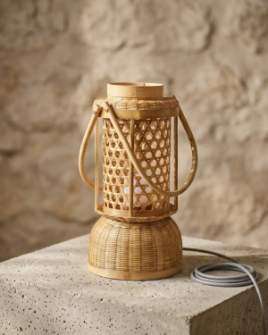 Rustic Bamboo Light Natural Rattan Lamp