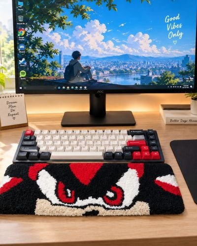 Hand‑Tufted Hello‑Kitty Wrist Rest