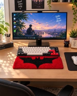 Hand‑Tufted Keyboard Wrist Rest