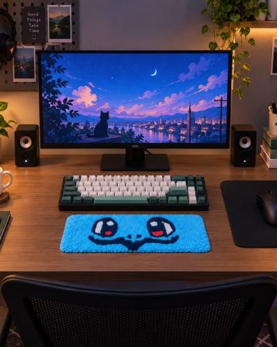 Cute Hand‑Tufted Wrist Rest for Keyboard
