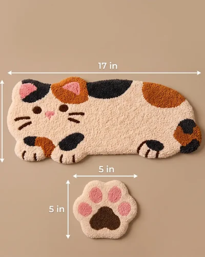Handmade tufted Cat‑Design Wrist Rest
