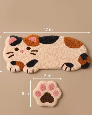 Handmade tufted Cat‑Design Wrist Rest