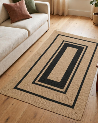 Boho Style Woven Jute Rug