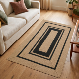 Boho Style Woven Jute Rug