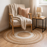 Eco friendly round jute rug