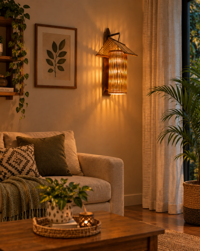 Artisan Made Bamboo Lamp shade