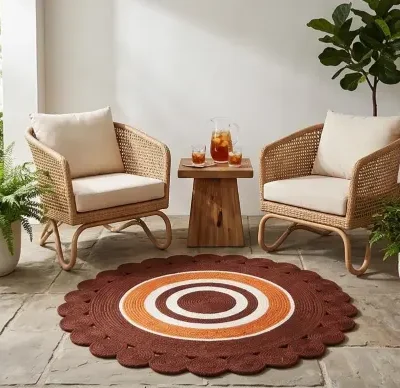 Handmade Jute Round Floor Rug