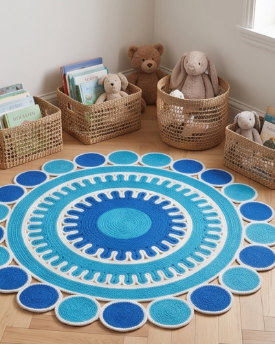 Jute Round Rug Natural Fiber