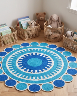Jute Round Rug Natural Fiber