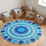Jute Round Rug Natural Fiber