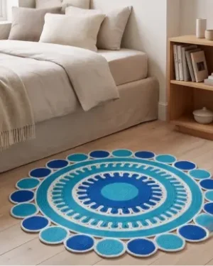 Jute Round Rug Natural Fiber
