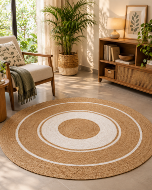 Round Natural Jute Rug