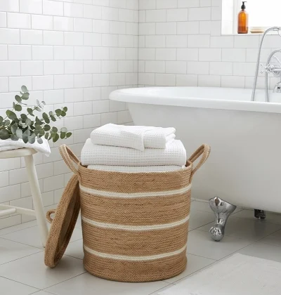 Handmade Jute Laundry Basket
