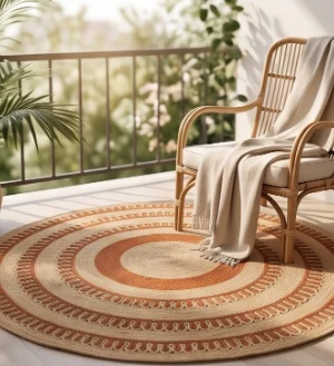 Round Braided Jute Rug