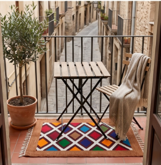 Handwoven Sataranji Floor Mat
