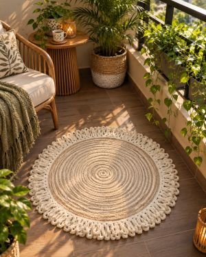 Natural Loop Jute Rug