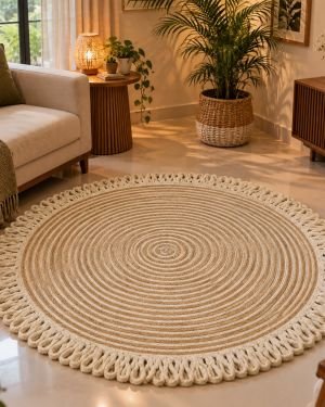Natural Loop Jute Rug